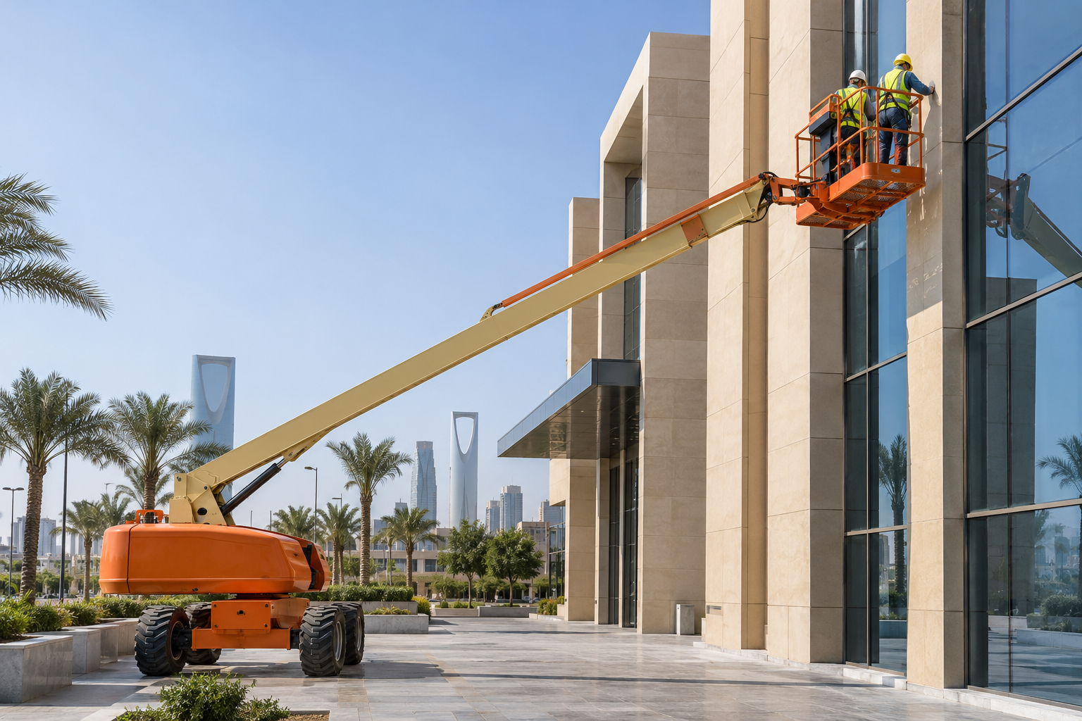 تنسيق أعمال الرافعات مع المقاولين في مواقع المشاريع